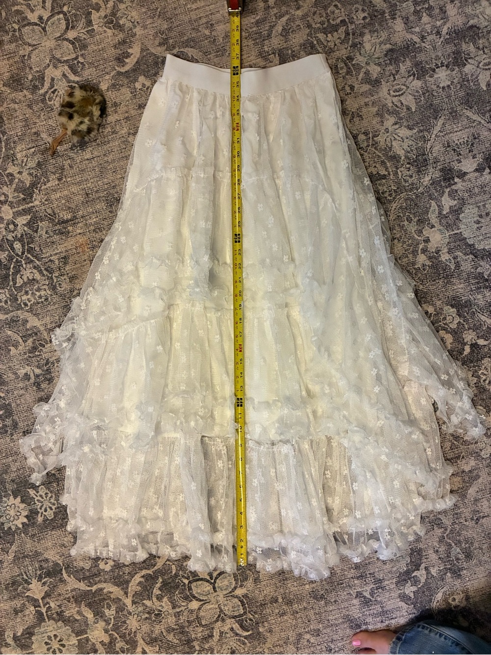 Beautiful White Tiered Lace Maxi Skirt - Elegant Layered skirt. New without tags